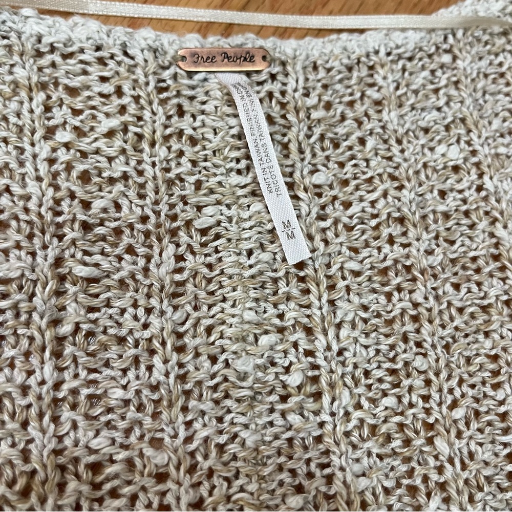 Free People Cotton Linen Knit Sweater - Picture 6 of 12